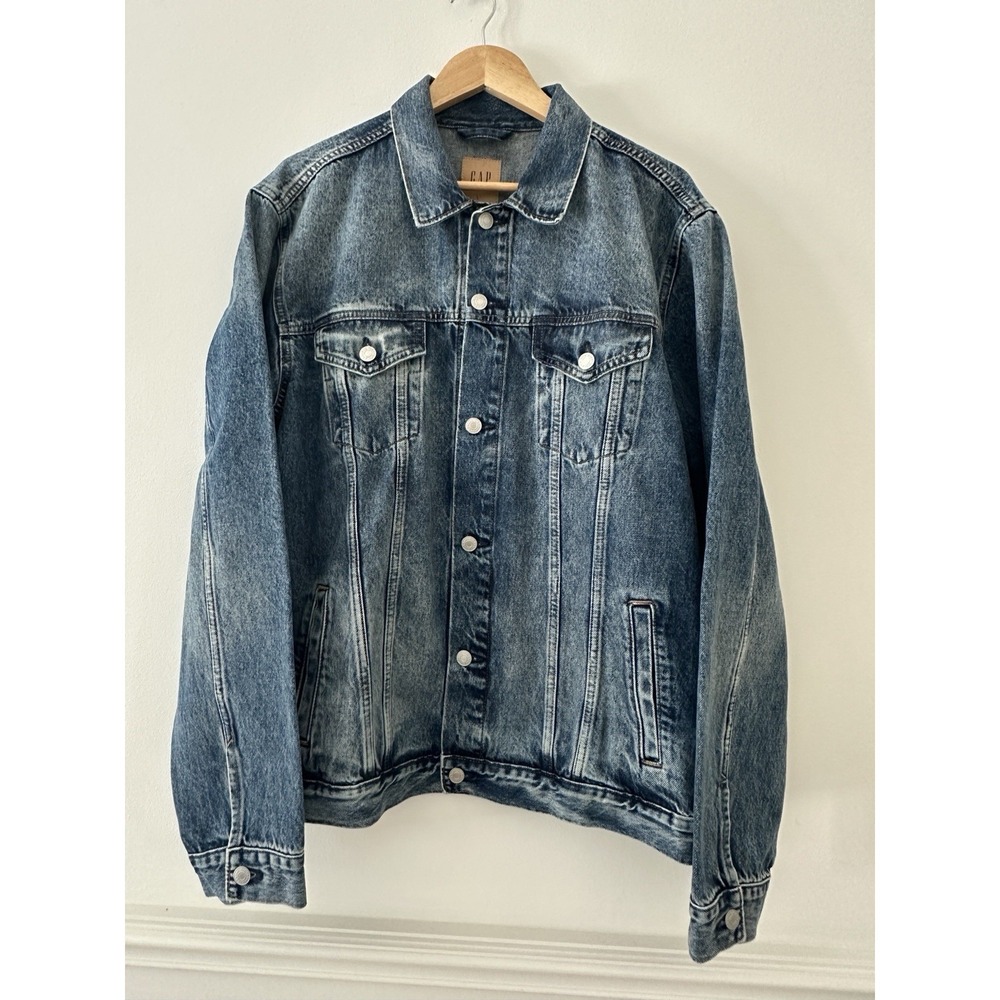 GAP Jacket  Denim Trucker Jacket Blue Size Large‎ Men's